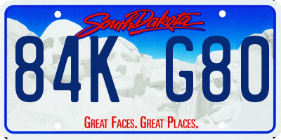 SD license plate 84KG80