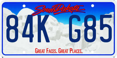 SD license plate 84KG85