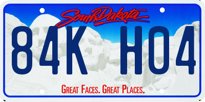 SD license plate 84KH04
