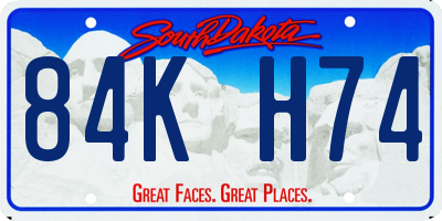 SD license plate 84KH74