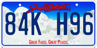 SD license plate 84KH96