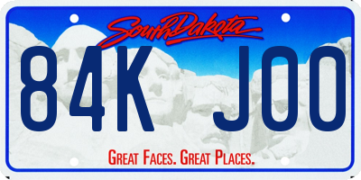 SD license plate 84KJ00