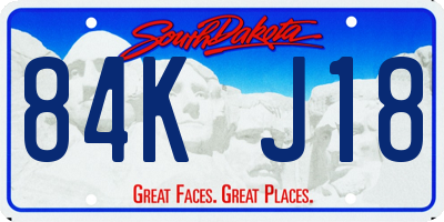 SD license plate 84KJ18