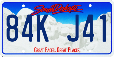 SD license plate 84KJ41
