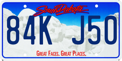 SD license plate 84KJ50