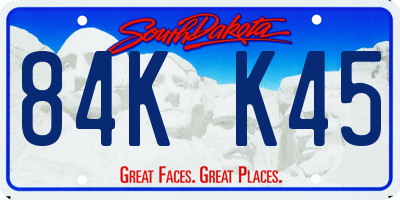 SD license plate 84KK45