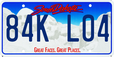 SD license plate 84KL04
