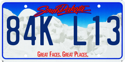 SD license plate 84KL13