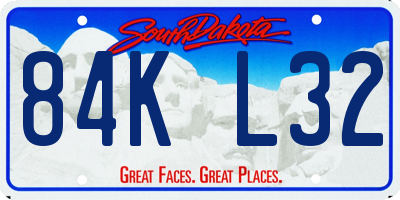 SD license plate 84KL32