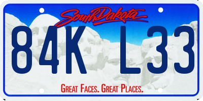 SD license plate 84KL33
