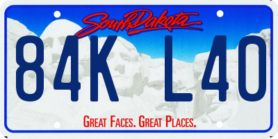 SD license plate 84KL40