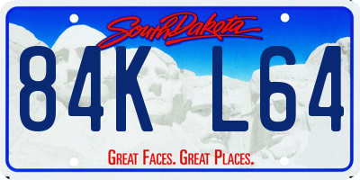 SD license plate 84KL64