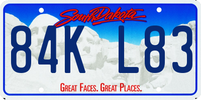 SD license plate 84KL83