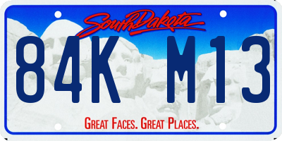 SD license plate 84KM13