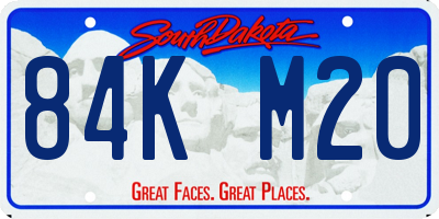 SD license plate 84KM20