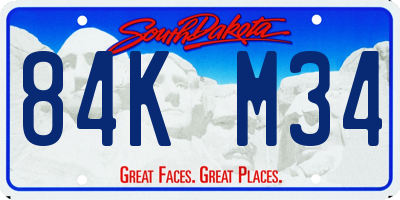SD license plate 84KM34