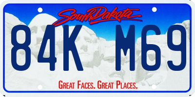 SD license plate 84KM69