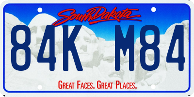 SD license plate 84KM84
