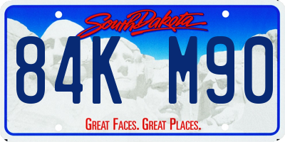 SD license plate 84KM90