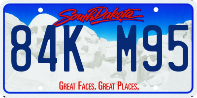SD license plate 84KM95