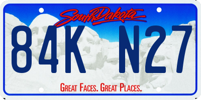 SD license plate 84KN27