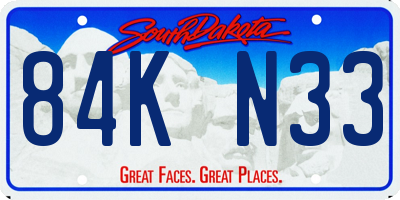 SD license plate 84KN33