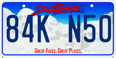 SD license plate 84KN50