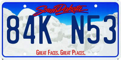 SD license plate 84KN53