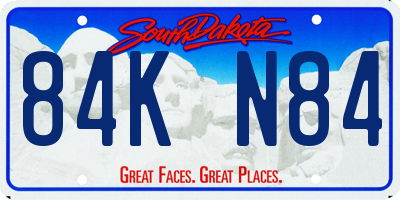 SD license plate 84KN84