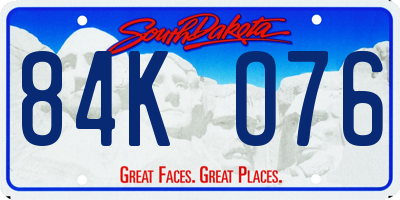 SD license plate 84KO76