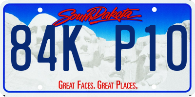 SD license plate 84KP10