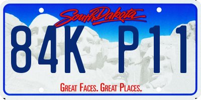 SD license plate 84KP11