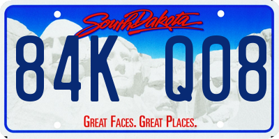 SD license plate 84KQ08