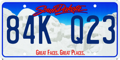 SD license plate 84KQ23