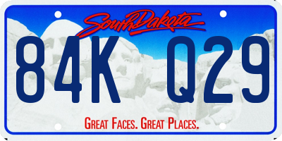 SD license plate 84KQ29
