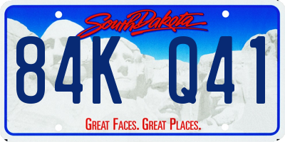 SD license plate 84KQ41