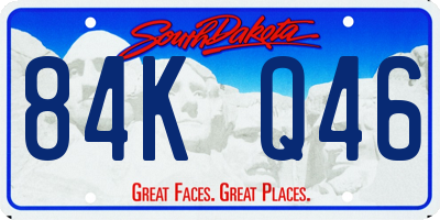 SD license plate 84KQ46
