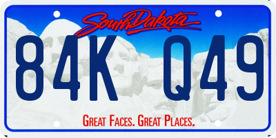 SD license plate 84KQ49