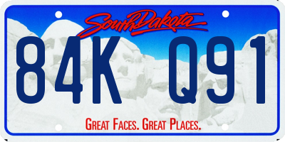 SD license plate 84KQ91