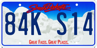 SD license plate 84KS14