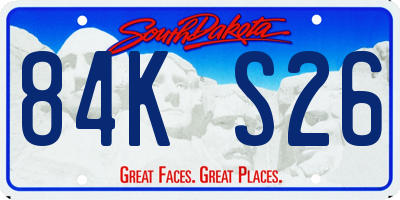 SD license plate 84KS26