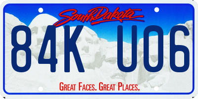 SD license plate 84KU06