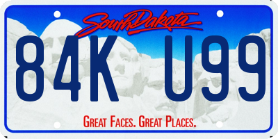 SD license plate 84KU99