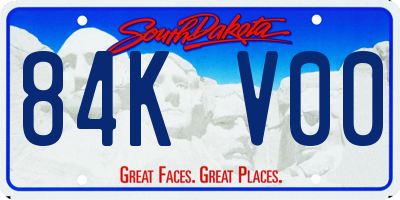 SD license plate 84KV00