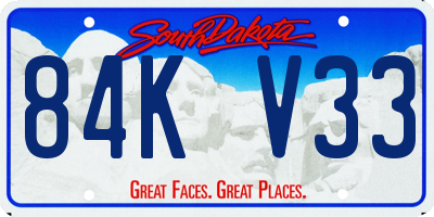 SD license plate 84KV33