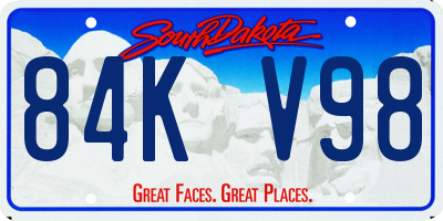 SD license plate 84KV98