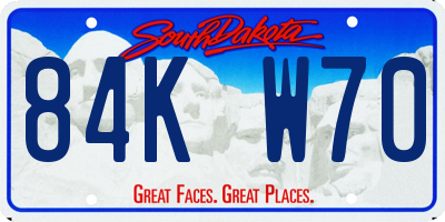 SD license plate 84KW70