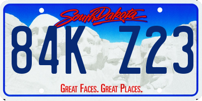 SD license plate 84KZ23