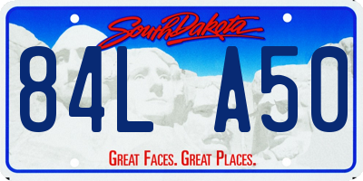 SD license plate 84LA50