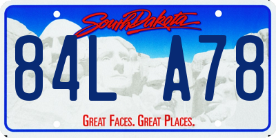 SD license plate 84LA78